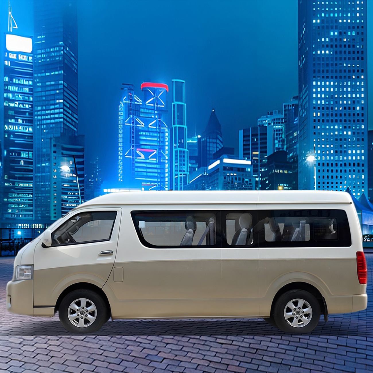 China Factory 5.4m 15-16 Seats Left And Right Rudder Electric Hayas Van Mini Van Passenger Van Right Passenger Van Electric Van