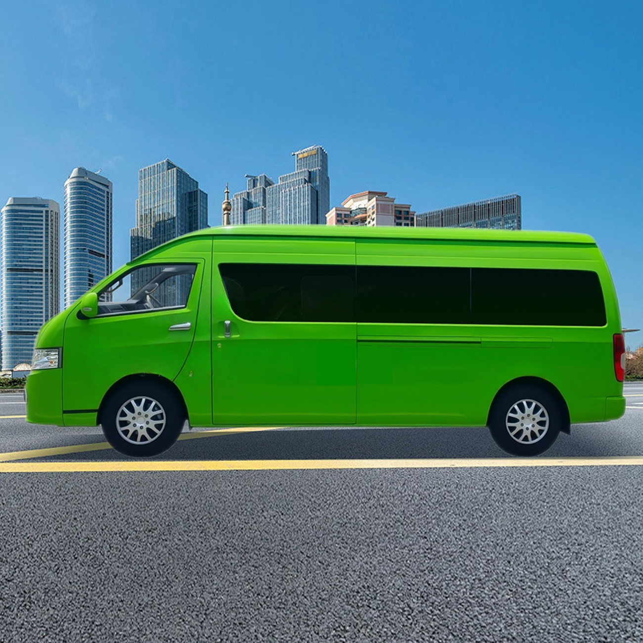 China Factory 6 Meters 18-Seat Left And Right Rudder Electric Hiacen Van Minivan Passenger Van Right Passenger Van Electric Cargo Van