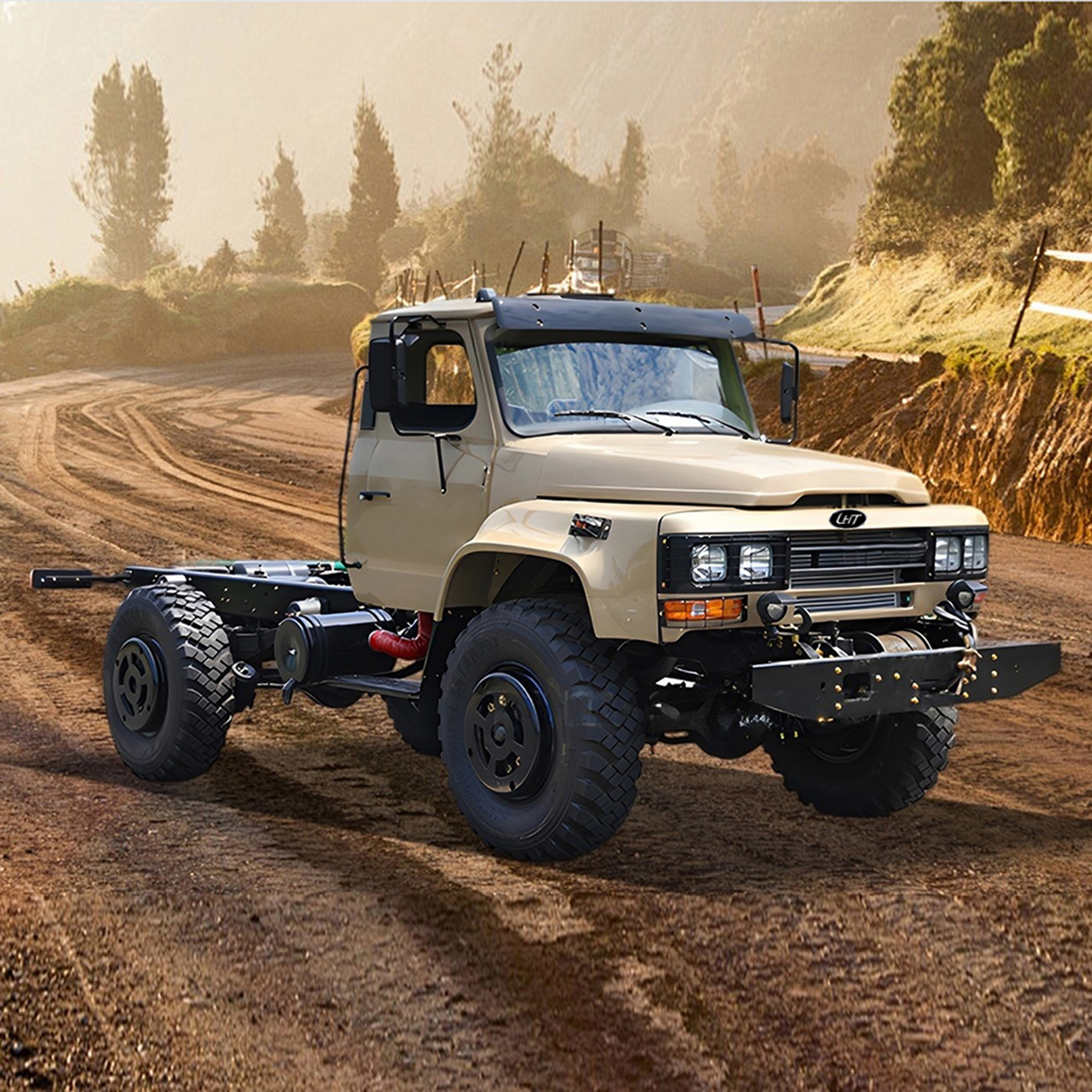 China Factory 4X4 9 Ton Civil Platform Special Civil Truck Chassis