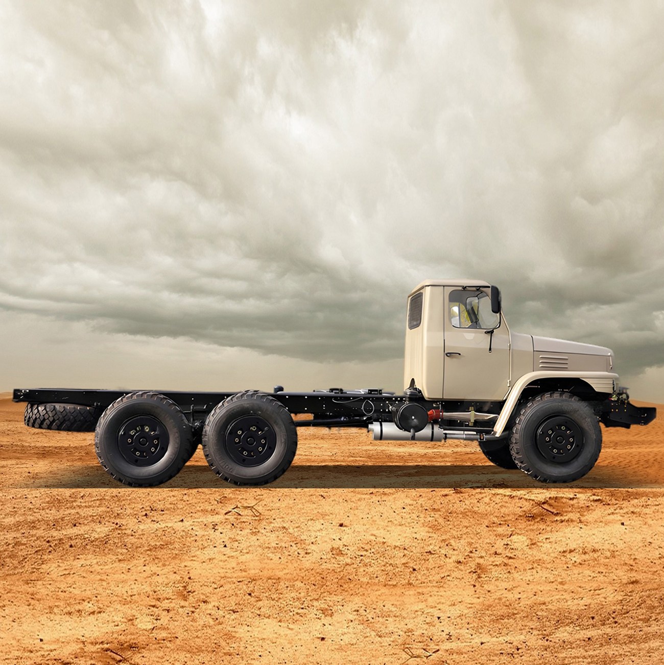 China Factory 6X6 33 Ton All-Wheel Drive Dedicated Field Off-Road Truck Chassis