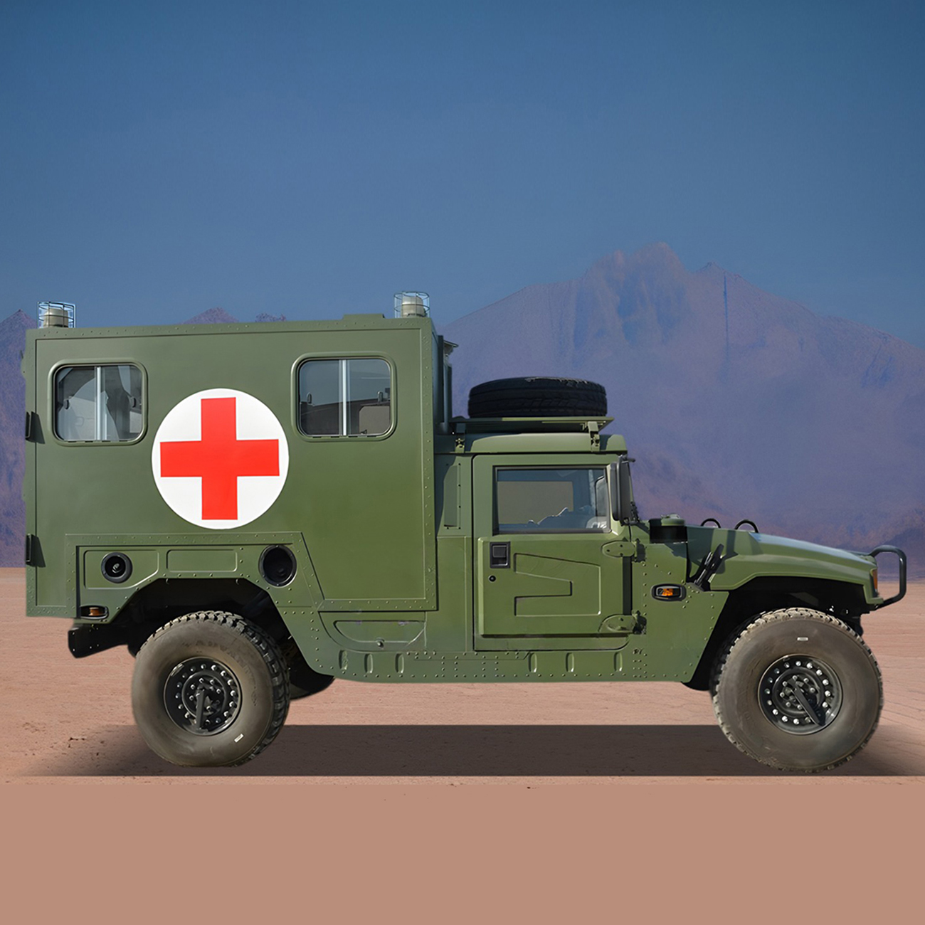 China Factory Civil Off-Road 4X4 8 Ton Four-Wheel Drive Protection Ambulance