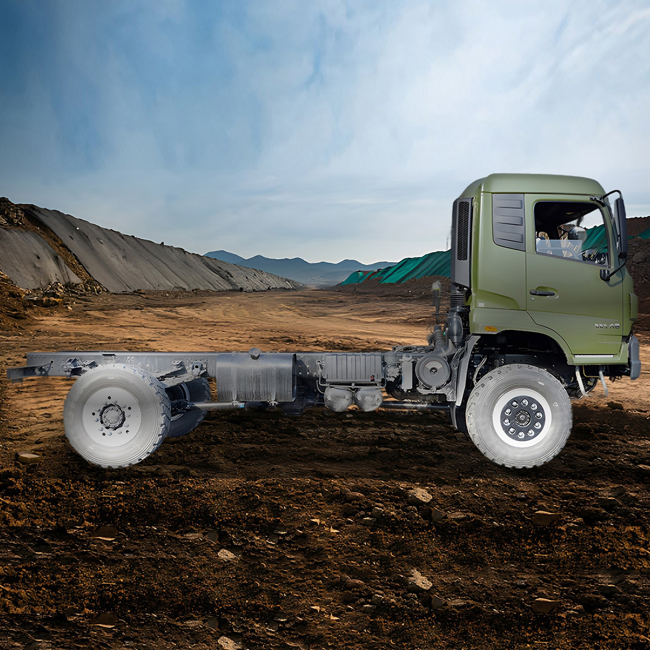 Chinese Factory 4X4 18 Ton Special Civil Truck Chassis